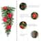 Glitzhome® 3ft. Pre-Lit Pine, Poinsettia & Berries Christmas Teardrop Swag